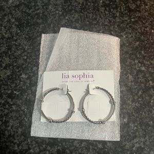 3 for $25 Lia Sophia Silver Hoop Earrings